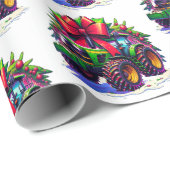 Boerderijen trekker versierd voor Kerstmis Cadeaupapier (Rol Hoek)