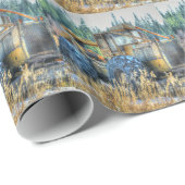 Boerderijen, trekkers, rugleuningen, Boerderijen Cadeaupapier (Rol Hoek)