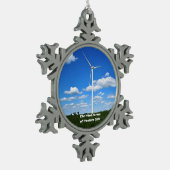 Boerderijen van kerst van Ohio Tin Sneeuwvlok Ornament (Links)