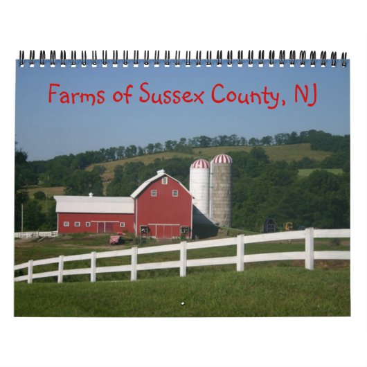 Boerderijen van Sussex County NJ Kalender 2014 (Hoes)