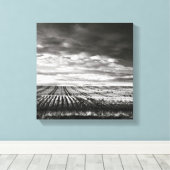 boerderijen velden canvas afdruk (Insitu (Houten vloer))