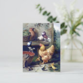 Boerderijen vogels die duiven van eenden schildere briefkaart (Staand voorkant)
