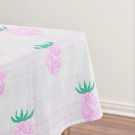 Boerderijfeest Roze Ananas Geruite Tafelkleed