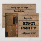 Boerderijfeest uitnodiging (alle tekst is aanpasba (Voorkant / Achterkant)