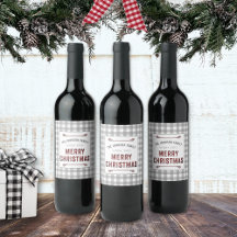 Boerderijgrijs geruit Prettig Kerstfeest