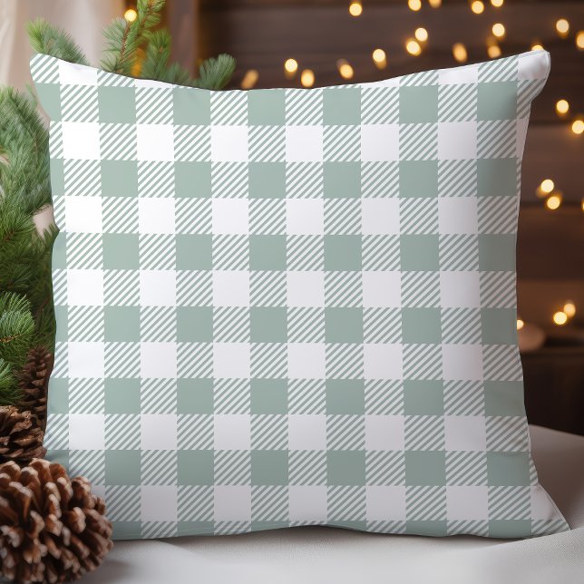 Boerderijgroene Buffalo geruite plaid Kussen (Creator heeft geüpload)