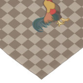 Boerderijhaan Bruine Gingham Tafel Runner Medium Tafelloper (Hoek)