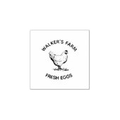 Boerderijhen Gepersonaliseerde Eierstempel Rubberstempel (Afrduk)