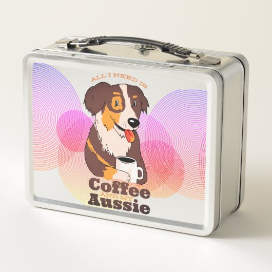 Boerderijhond Aussie Shepherd Coffieliefhebber Des (Achterkant)