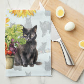 Boerderijkatten Groenten Theedoek (Quarter Fold)