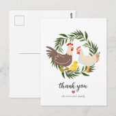 Boerderijkip Baby Shower Briefkaart (Voorkant / Achterkant)