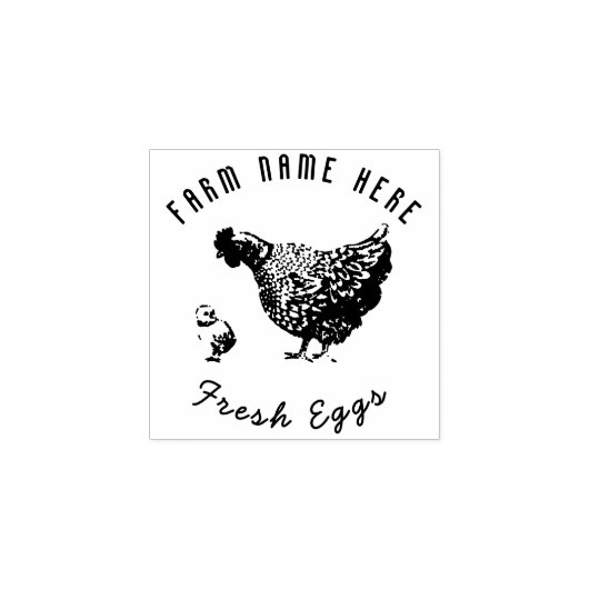 Boerderijkip | Eieren Rubberstempel (Afrduk)