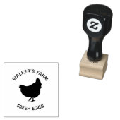 Boerderijkip Elegante Gepersonaliseerde Eierstempe Rubberstempel (Gestempeld)