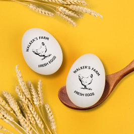 Boerderijkip Gepersonaliseerde Eierstempel Rubberstempel