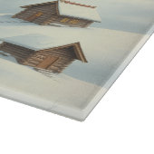 Boerderijkoe in nette winterkleding en hoed Winter Snijplank (Hoek)