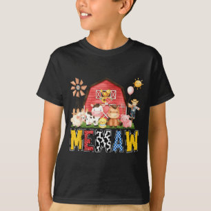 Boerderijkoe verjaardagsjongen overeenkomende fami t-shirt
