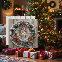 Boerderijkrans Aanpasbare Familie Kerstmis
