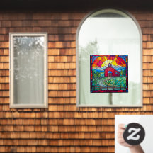 Boerderijleven Roode Schuur Bij Zonsondergang Nep 