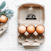 Boerderijlogo Aangepaste 6,4 cm x 6,4 cm rubberen  Rubberstempel