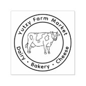 Boerderijmarkt Kleine Holsteinse Koe  Zelfinktende Stempel (Design)