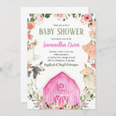 Boerderijmeisje Baby Shower Uitnodiging (Voorkant / Achterkant)