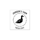 Boerderijnaam, Eend | Verse Eieren | Eierstempel Rubberstempel (Afrduk)