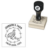 Boerderijnaam | Krans | Kwartel Eieren Doos Stempe Rubberstempel (Gestempeld)