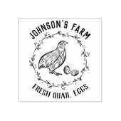 Boerderijnaam | Krans | Kwartel Eieren Doos Stempe Rubberstempel (Afrduk)