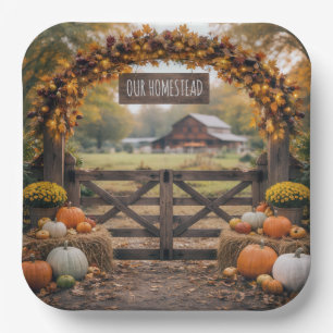 Boerderijnaam op Herfstpoort Papieren Bordje