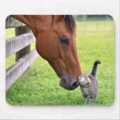 Boerderijpaard met tabbykat muismat (Voorkant)