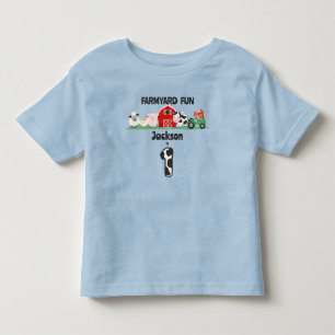 Boerderijplezier 1e verjaardag Boerderijdier verja Kinder Shirts
