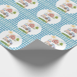 Boerderijplezier 1e verjaardag cadeaupapier