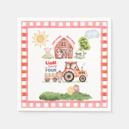Boerderijpret Verjaardag Elke Leeftijd Servet