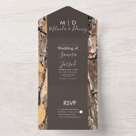 Boerderijscript 'alles in één' uitnodiging Rustic (Binnen)