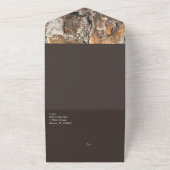 Boerderijscript met rustige bast alle uitnodiginge all in one uitnodiging (Buitenkant)