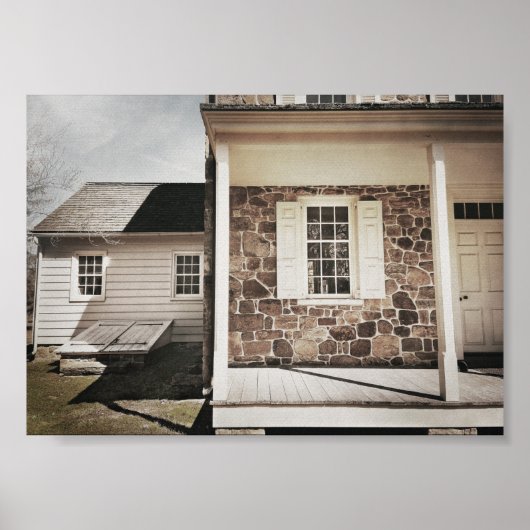 Boerderijsteen Huis Afdruk Poster (Voorkant)