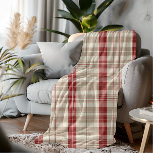 Boerderijstijl Tartan Red Geruit Gezellig Fleece Deken