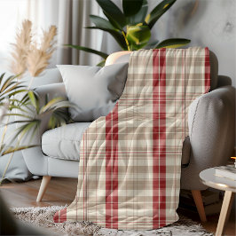 Boerderijstijl Tartan Rood Geruite Knus Fleece Deken