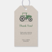Boerderijtractor Bedankt Cadeaulabel (Achterkant)