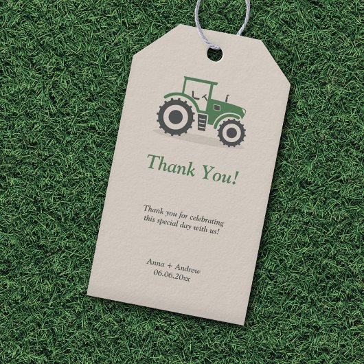 Boerderijtractor Bedankt Cadeaulabel