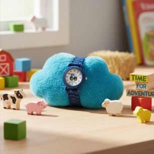 Boerderijtractor horloge voor jongens met naam voo