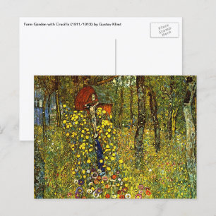 Boerderijtuin met crucifix door Gustav Klimt Briefkaart