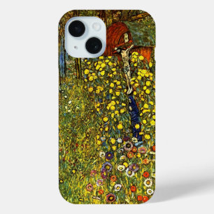 Boerderijtuin met crucifix door Gustav Klimt iPhone 15 Case