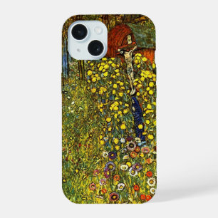 Boerderijtuin met crucifix door Gustav Klimt iPhone 15 Hoesje