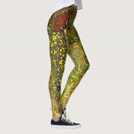Boerderijtuin met crucifix door Gustav Klimt Leggings