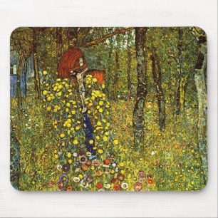 Boerderijtuin met crucifix door Gustav Klimt Muismat