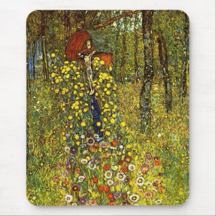 Boerderijtuin met crucifix door Gustav Klimt Muismat