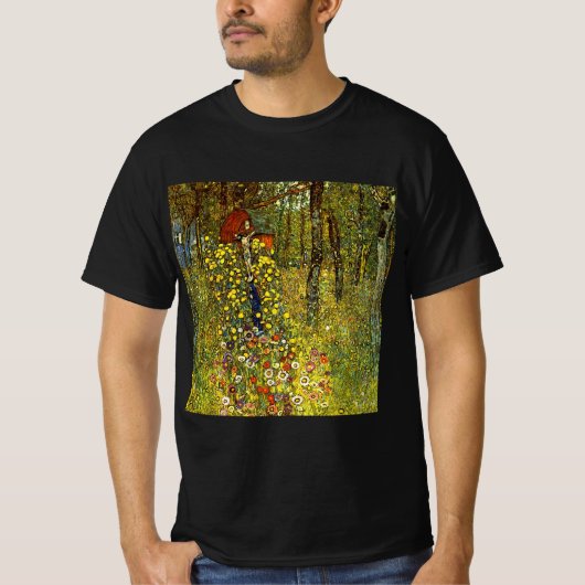 Boerderijtuin met kruisbeeld van Gustav Klimt T-shirt (Voorkant)