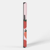 Boerderijverse aardbeien op roze iPhone hoesje (Rechterkant)