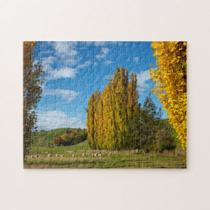 Boerderijweide met schapen legpuzzel